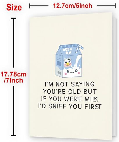WowBefun Birthday Card for Men, Birthday Gift Men, Birthday Card Husband, Husband Birthday, Birthday Card Him, Birthday Card Dad, Birthday Card Grandpa, Birthday Card Friend, Funny (Beige) in Kuwait