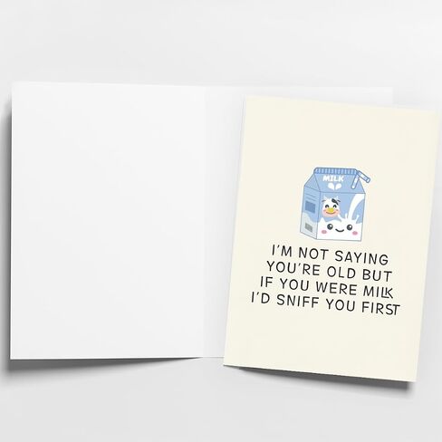 WowBefun Birthday Card for Men, Birthday Gift Men, Birthday Card Husband, Husband Birthday, Birthday Card Him, Birthday Card Dad, Birthday Card Grandpa, Birthday Card Friend, Funny (Beige) in Kuwait