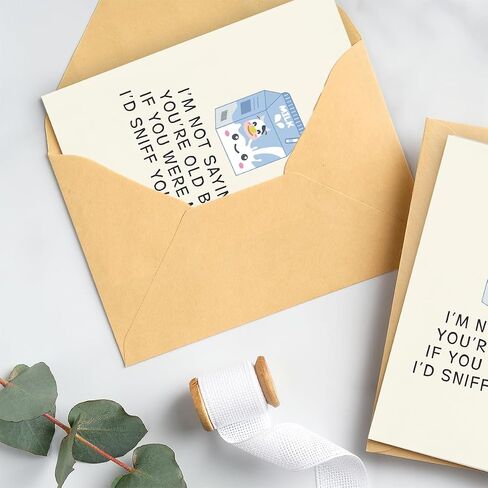 WowBefun Birthday Card for Men, Birthday Gift Men, Birthday Card Husband, Husband Birthday, Birthday Card Him, Birthday Card Dad, Birthday Card Grandpa, Birthday Card Friend, Funny (Beige) in Kuwait