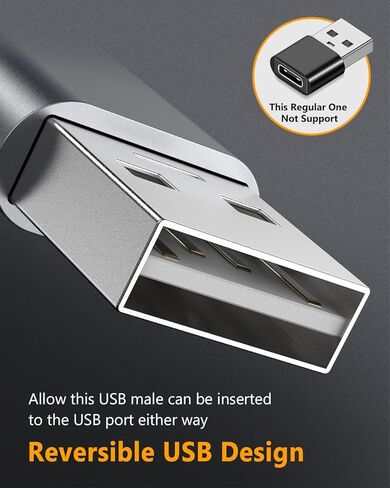 محول LLYZZ USB إلى USB C 3 حزم، محول شاحن USB C أنثى إلى USB ذكر 90 درجة، متوافق مع سلسلة iPhone 15، مع iPad Pro/Air/Mini، Galaxy، الكمبيوتر المحمول، أعلى وأسفل + زاوية يسار ويمين (رمادي) in Kuwait