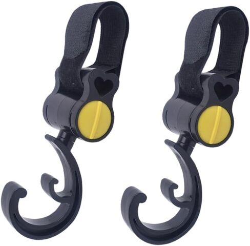 مشابك خطافية لعربة الأطفال، مشبك عربة الأطفال قابل للدوران، ملحقات عربة الأطفال المريحة، خطافات حقيبة الأم لتعليق أكياس الحفاضات، والمحفظة، ومنظم عربة الأطفال in Kuwait