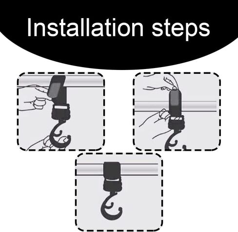 مشابك خطافية لعربة الأطفال، مشبك عربة الأطفال قابل للدوران، ملحقات عربة الأطفال المريحة، خطافات حقيبة الأم لتعليق أكياس الحفاضات، والمحفظة، ومنظم عربة الأطفال in Kuwait