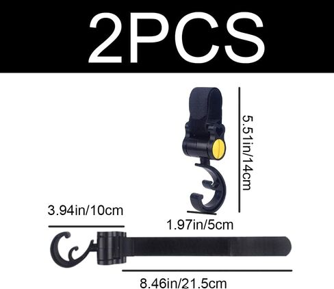مشابك خطافية لعربة الأطفال، مشبك عربة الأطفال قابل للدوران، ملحقات عربة الأطفال المريحة، خطافات حقيبة الأم لتعليق أكياس الحفاضات، والمحفظة، ومنظم عربة الأطفال in Kuwait