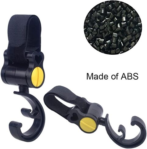 مشابك خطافية لعربة الأطفال، مشبك عربة الأطفال قابل للدوران، ملحقات عربة الأطفال المريحة، خطافات حقيبة الأم لتعليق أكياس الحفاضات، والمحفظة، ومنظم عربة الأطفال in Kuwait