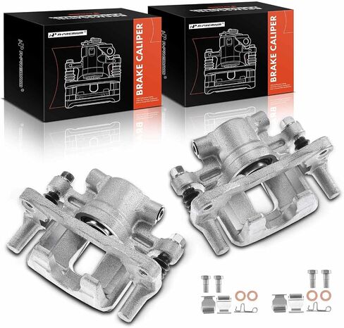 A-Premium Rear Disc Brake Caliper Assembly with Bracket Compatible with Select Chrysler, Dodge, Jeep and Mitsubishi Models - 200 2011-2014, Cirrus, Sebring, Avenger, Caliber, Compass, Patriot, Lancer in Saudi Arabia