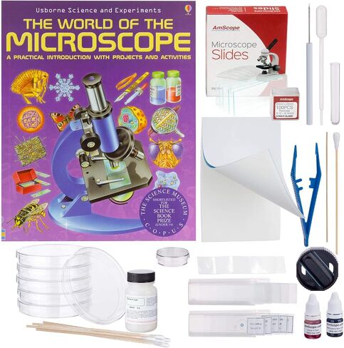 AmScope - ملحقات المجهر المركب ومجموعة الكتب: التحضير والتثقيف - AK-MSP02 in Saudi Arabia