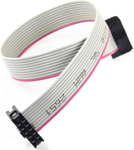 IDC Flat Ribbon Cable 10 Pin 2x5 2.0mm / 0.08" Pitch with Header Gray Color About 7.8" Long (Pack of 4pcs) in Saudi Arabia