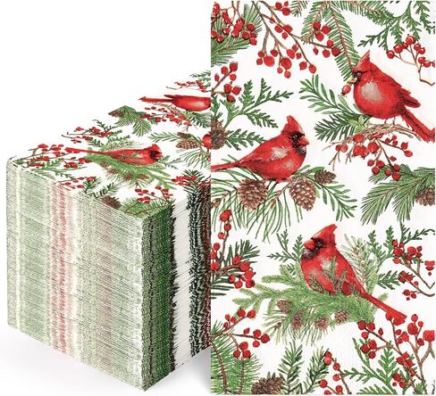 Homlouue 100PCS Bird Guest Napkins Disposable, 3 Ply Paper Guest Towels Bathroom, Spring Bird Napkins for Dinner Wedding Spring Tea Party Anniversary Bridal Baby Shower Decorative, Vintage Watercolor in Saudi Arabia