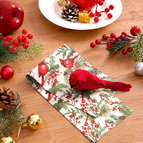 Homlouue 100PCS Bird Guest Napkins Disposable, 3 Ply Paper Guest Towels Bathroom, Spring Bird Napkins for Dinner Wedding Spring Tea Party Anniversary Bridal Baby Shower Decorative, Vintage Watercolor in Saudi Arabia