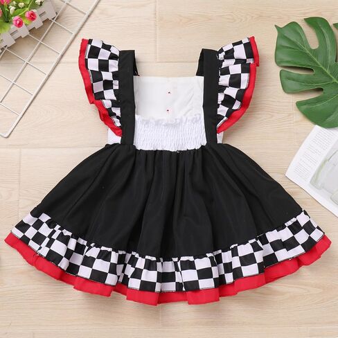 Baby Girl Princess Dress Cake Smash Birthday Tutu Dress Flutter Sleeve Red Heart Ruffle Tulle Bowknot Sundress Photo Shoot in Saudi Arabia