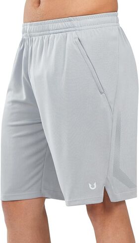 NORTHYARD Men's 10" Athletic Basketball Shorts with Zipper Pockets Quick Dry Lightweight Running Workout Mesh Gym Shorts in Saudi Arabia