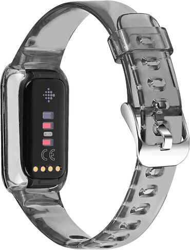 مناسب لأحزمة Fitbit Luxe/Luxe SE مع غطاء حماية ممتص للصدمات للنساء والرجال، أساور معصم بديلة من السيليكون الشفاف لساعة Fitbit Luxe Special Edition in Saudi Arabia
