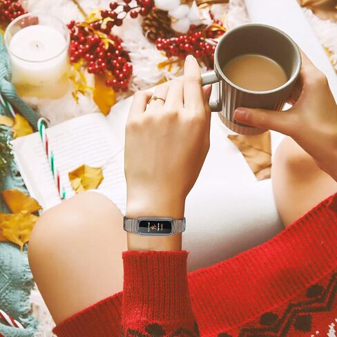 مناسب لأحزمة Fitbit Luxe/Luxe SE مع غطاء حماية ممتص للصدمات للنساء والرجال، أساور معصم بديلة من السيليكون الشفاف لساعة Fitbit Luxe Special Edition in Saudi Arabia