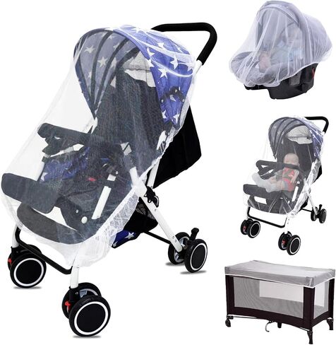 South to East Mosquito Net for Stroller, Baby Bug Netting with Storage Bag, Breathable & Portable Mosquito Nets for Strollers, Car Seat, Bassinet, Cradle, Portable Mini Crib (White) in Saudi Arabia