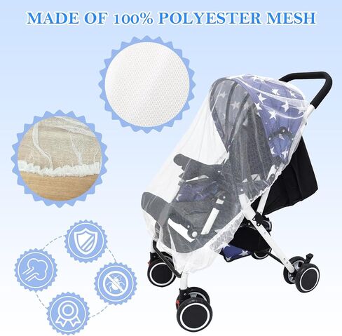 South to East Mosquito Net for Stroller, Baby Bug Netting with Storage Bag, Breathable & Portable Mosquito Nets for Strollers, Car Seat, Bassinet, Cradle, Portable Mini Crib (White) in Saudi Arabia
