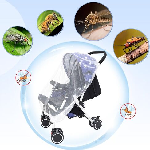 South to East Mosquito Net for Stroller, Baby Bug Netting with Storage Bag, Breathable & Portable Mosquito Nets for Strollers, Car Seat, Bassinet, Cradle, Portable Mini Crib (White) in Saudi Arabia
