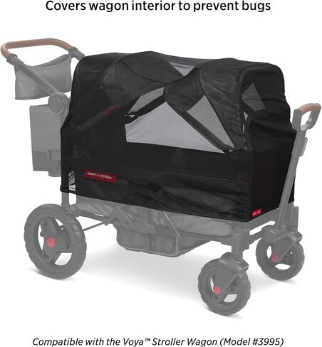 Radio Flyer Voya Quad Mosquito Net, for 4-Seat Wagon with High Sides | Voya Quad Wagon Compatible, Breathable Bug Net in Saudi Arabia