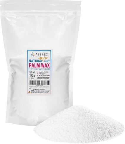 شمع النخيل من ALEXES لصنع الشموع - رقائق شمع النخيل 1 رطل - شمع النخيل المستدام لصنع الشموع - رقائق شمع النخيل العضوي للشموع - شمع صناعة الشموع الطبيعية in Kuwait