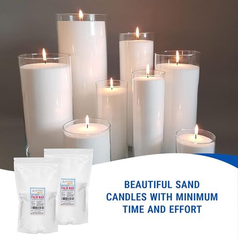 شمع النخيل من ALEXES لصنع الشموع - رقائق شمع النخيل 1 رطل - شمع النخيل المستدام لصنع الشموع - رقائق شمع النخيل العضوي للشموع - شمع صناعة الشموع الطبيعية in Kuwait