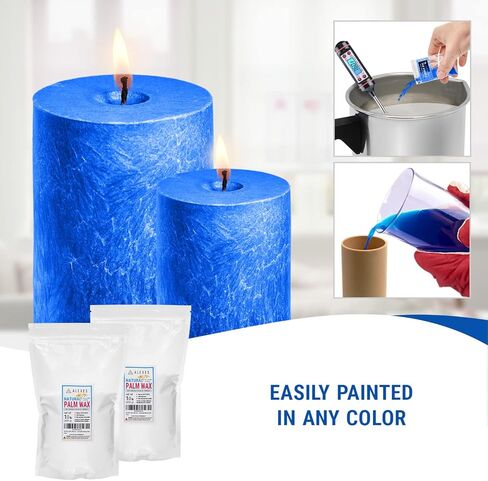 شمع النخيل من ALEXES لصنع الشموع - رقائق شمع النخيل 1 رطل - شمع النخيل المستدام لصنع الشموع - رقائق شمع النخيل العضوي للشموع - شمع صناعة الشموع الطبيعية in Kuwait