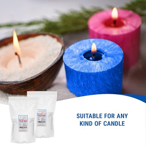 شمع النخيل من ALEXES لصنع الشموع - رقائق شمع النخيل 1 رطل - شمع النخيل المستدام لصنع الشموع - رقائق شمع النخيل العضوي للشموع - شمع صناعة الشموع الطبيعية in Kuwait
