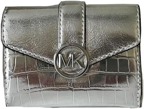 Michael Kors Carmen Medium Flap Wallet (Silver) in Saudi Arabia