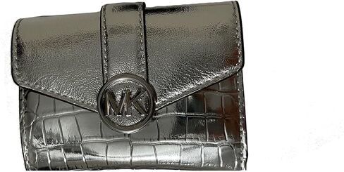 Michael Kors Carmen Medium Flap Wallet (Silver) in Saudi Arabia
