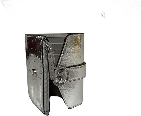 Michael Kors Carmen Medium Flap Wallet (Silver) in Saudi Arabia
