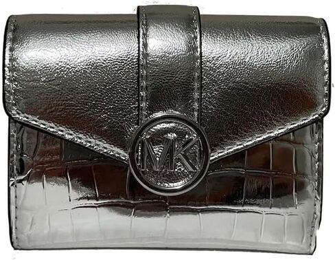 Michael Kors Carmen Medium Flap Wallet (Silver) in Saudi Arabia
