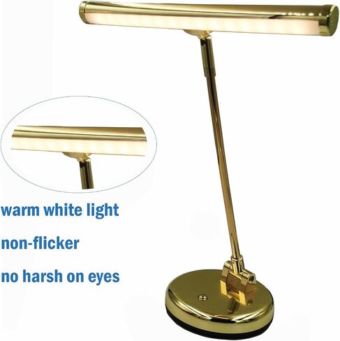 Vantone LED Lamp for Upright Piano, LED Piano Light, Piano Lights for Sheet Music Illumination, Aluminium Alloy Made LED Desk Lamp, Durable LED Reading Light (Black) in Saudi Arabia