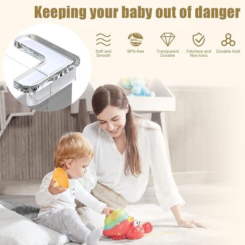 Corner Protector, 16 Packs Baby Proofing Corner Guards,Best Clear Transparent Table Edge Protectors Bumper, Keep Child Baby Safe, Protectors for Furniture Cabinet Against Sharp Corners in Saudi Arabia