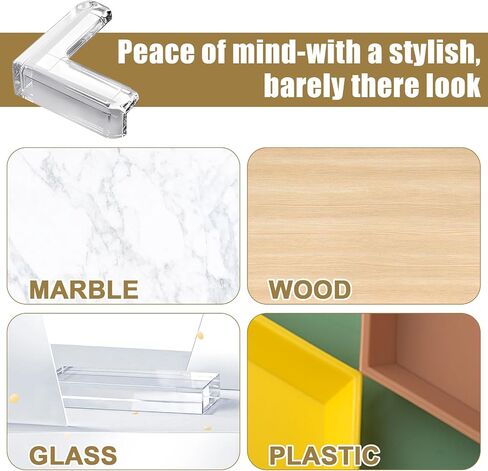 Corner Protector, 16 Packs Baby Proofing Corner Guards,Best Clear Transparent Table Edge Protectors Bumper, Keep Child Baby Safe, Protectors for Furniture Cabinet Against Sharp Corners in Saudi Arabia
