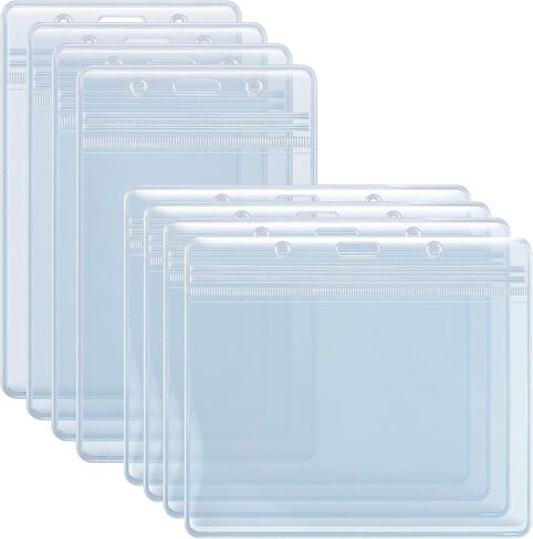 8 قطع من حامل شارات الهوية، حاملات بطاقات الهوية الرأسية والأفقية، حاملات بطاقات الهوية البلاستيكية الشفافة الممتازة للشارات، سحاب قابل للإغلاق، واقي البطاقة مقاوم للماء لبطاقة هوية العمل، بطاقة الاسم، رخصة القيادة in Kuwait