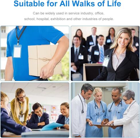 8 قطع من حامل شارات الهوية، حاملات بطاقات الهوية الرأسية والأفقية، حاملات بطاقات الهوية البلاستيكية الشفافة الممتازة للشارات، سحاب قابل للإغلاق، واقي البطاقة مقاوم للماء لبطاقة هوية العمل، بطاقة الاسم، رخصة القيادة in Kuwait