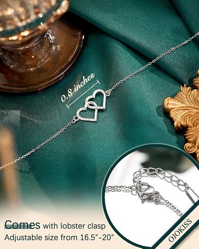 ojokiss Dainty Heart Bracelet for Mom Grandma, Mom Birthday | Grandma Gifts Mothers Day Ideas in Saudi Arabia