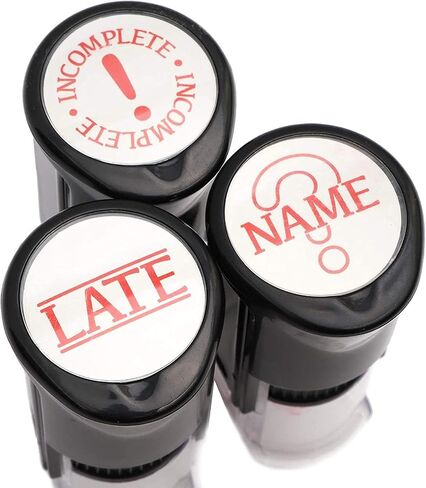Juvale Self Inking Stamp Set, Rubber Stamps (Red, 3 Pack) in Saudi Arabia