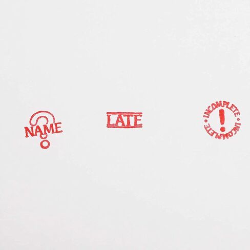 Juvale Self Inking Stamp Set, Rubber Stamps (Red, 3 Pack) in Saudi Arabia