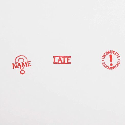 Juvale Self Inking Stamp Set, Rubber Stamps (Red, 3 Pack) in Saudi Arabia
