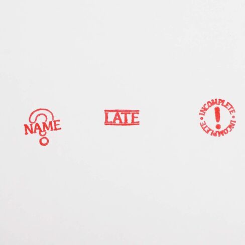 Juvale Self Inking Stamp Set, Rubber Stamps (Red, 3 Pack) in Saudi Arabia