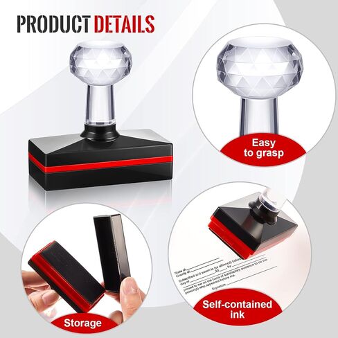 Ctosree 2 Pcs Jurat Stamp Notary Pre Ink Notary 0.98 x 2.56 Inches Notary Seal for Notarization in Saudi Arabia