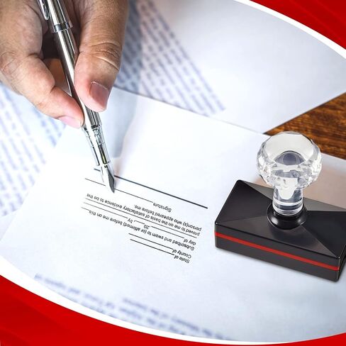 Ctosree 2 Pcs Jurat Stamp Notary Pre Ink Notary 0.98 x 2.56 Inches Notary Seal for Notarization in Saudi Arabia