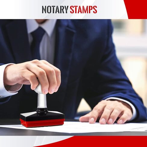 Ctosree 2 Pcs Jurat Stamp Notary Pre Ink Notary 0.98 x 2.56 Inches Notary Seal for Notarization in Saudi Arabia