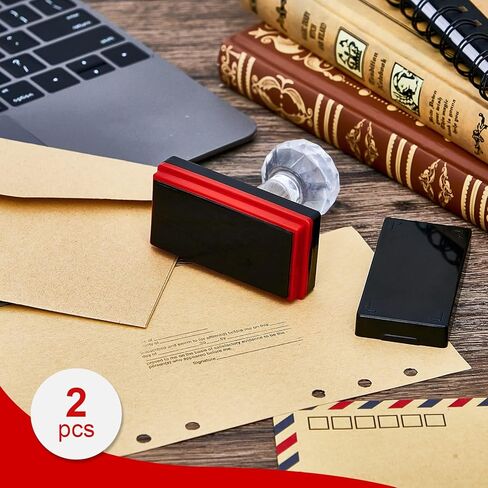 Ctosree 2 Pcs Jurat Stamp Notary Pre Ink Notary 0.98 x 2.56 Inches Notary Seal for Notarization in Saudi Arabia