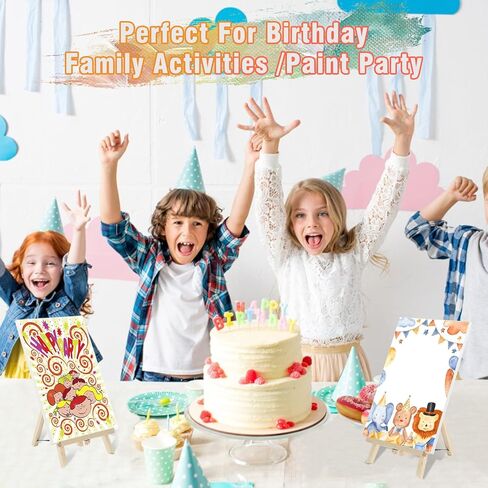 Easels with Canvas Set 78 Pcs Paint and Sip Kit with12Inch Easels& 8x10 Stretched Canvas Painting Supplies with Easels Paint Night Kit,Paint Party Set,Painting Set for Adults/Kids in Saudi Arabia