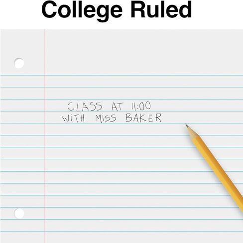 Staples 200055 College Ruled Filler Paper 5 1/2-Inch x 8 1/2-Inch 100/Pack (12301M) in Saudi Arabia