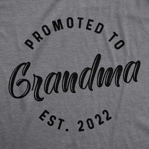 Womens Promoted to Grandma Est 2024 2023 2022 2021 or 2020 Tshirt Funny New Baby Family Grandmother Tee in Saudi Arabia