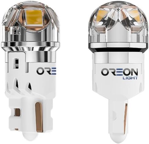 OreonLight T10 W5W 194 مصباح LED 400LM لمبة 6000K أبيض، 168 2825 T10 استبدال لمبة الإضاءة الداخلية للسيارة لإضاءة لوحة الترخيص، القبة، ضوء Dor، ضوء الخريطة، ضوء مجاملة، فائق السطوع 12 فولت (عبوتان) in Kuwait