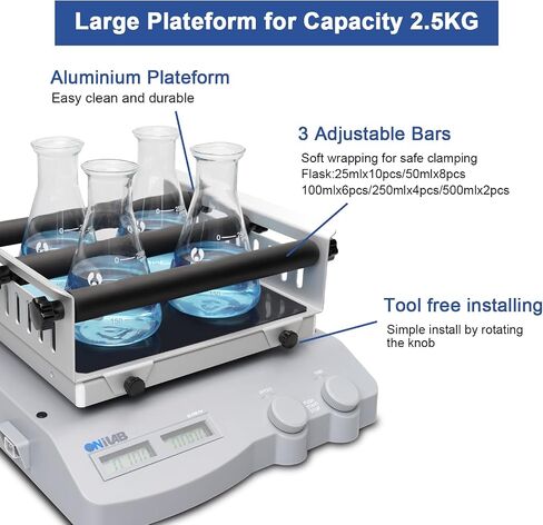 ONiLAB LED Digital 3D Shaker Adjustable Speed 10-70RPM, Angel 9° in Saudi Arabia