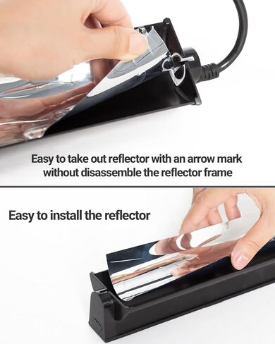 WACOOL 34 بوصة T5 HO UVB مصباح الزواحف وT5 HO UVB لمبة إضاءة الزواحف 39 وات، UVB12.0 ضوء الزواحف و46 بوصة غطاء تررم كومبو in Kuwait