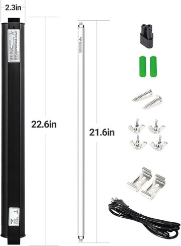 WACOOL 34 بوصة T5 HO UVB مصباح الزواحف وT5 HO UVB لمبة إضاءة الزواحف 39 وات، UVB12.0 ضوء الزواحف و46 بوصة غطاء تررم كومبو in Kuwait